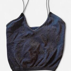 Free People Dark Navy Sparkly Brami in M/L